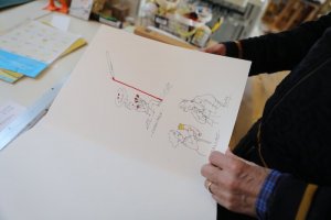 Ideen werden skizziert und später ausgearbeitet. Foto: Anne Bauer
