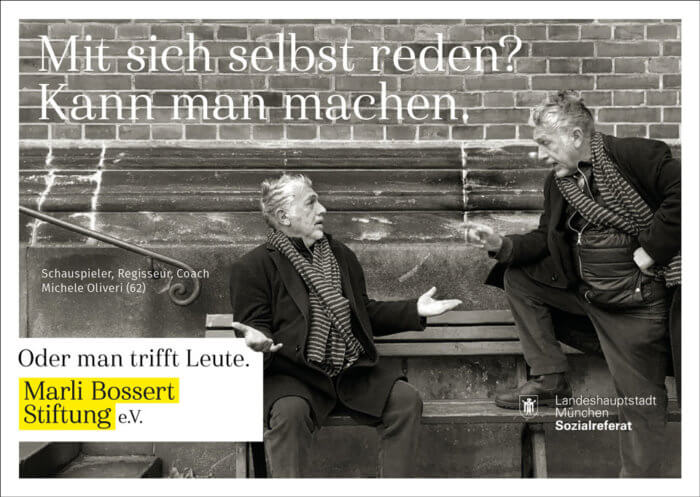 Mit sich selbst reden? Kann man machen. Oder man trifft Leute. – Marli Bossert Stiftung e.V.