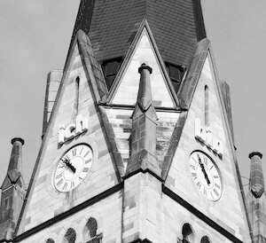 Turm der Kreuzkirche in Münster. Foto: Eberhard Mehm